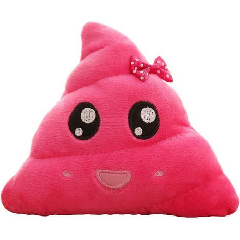 Coussin en peluche en forme de caca de 20 cm, jouet en peluche pour enfants, décoration de fête et de maison (fleur rose)-Size 2-Pink (1/3)