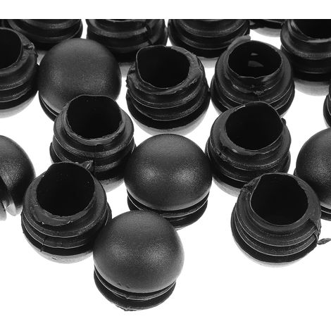 embouts ronds noirs en plastique pour pieds de chaise (1/5)