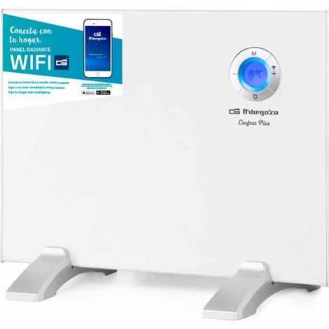 Panneau radiant numérique Wi-Fi, 500 W, écran numérique LCD, programmable, connexion sans fil via l’appli Orbegozo (1/5)