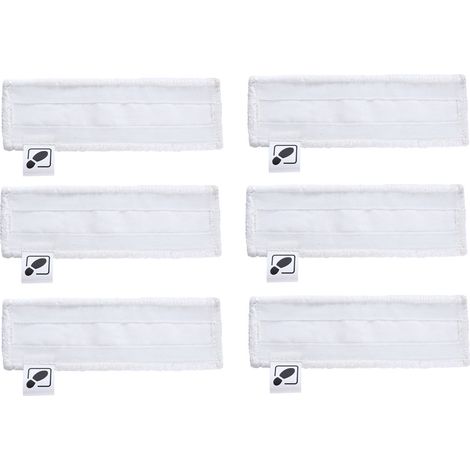 Lot de 6 chiffons de rechange pour nettoyeur vapeur et balai vapeur Karcher Easyfix SC1 SC2 SC3 SC4 SC5. (1/5)
