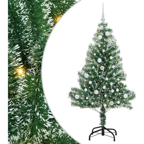 Künstlicher Weihnachtsbaum beschneit mit LED Licht 150 cm vidaXL (1/5)