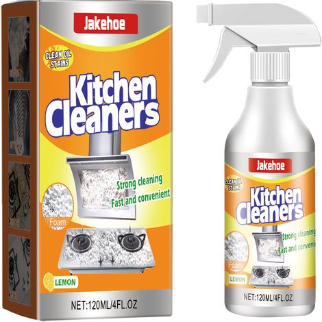 Jakehoe - Nettoyant moussant pour cuisine - Nettoyant pour les salissures tenaces et les taches de graisse sur les cuisinières et les hottes de cuisine à usage domestique (1/5)