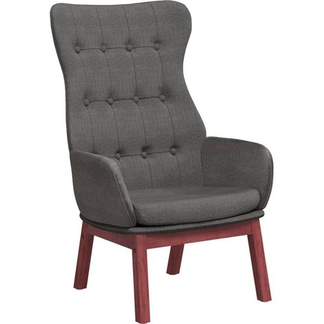 Chaise de salon,Chaise de relaxation Gris foncé Tissu CFW11057 (1/5)