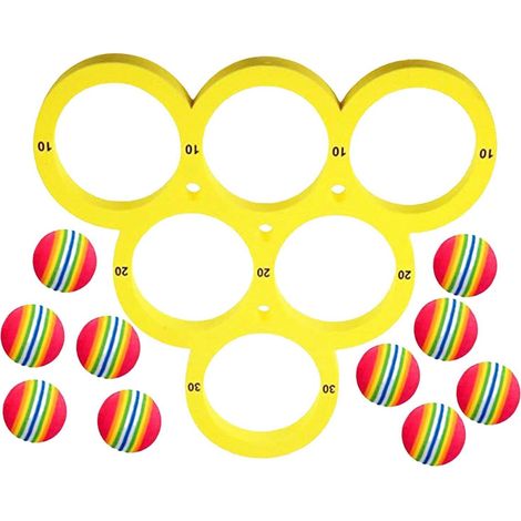 Jeu de lancer de balles flottantes pour piscine  Jeu de piscine amusant  Jeu de lancer de 10 balles flottantes en EVA (1/5)