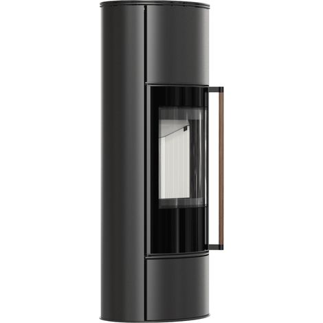 Freistehender Ofen KRATKI ERIK Ø150 5,5kW Griff aus Exotischem Holz Jatoba (1/5)