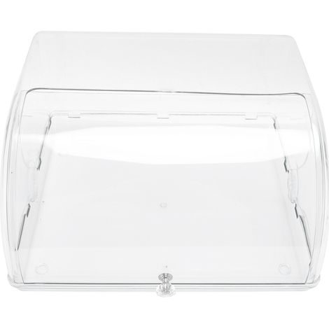 Boîte transparente à couvercle enroulable pour ranger tasses à thé et bouteilles, idéale pour la table à manger ou les placards de cuisine. (1/5)