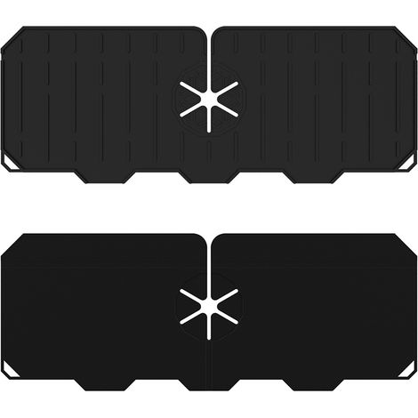 Tapis d'évier en silicone, protection anti-éclaboussures pour cuisine et salle de bain, paillasson absorbant pour robinet, drain et dosseret. (1/5)