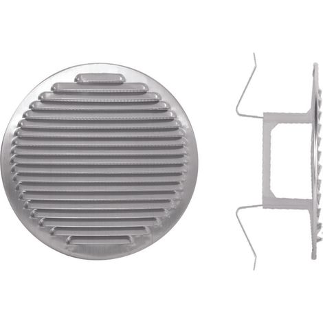 Griglia aerazione tonda con molla in alluminio - ø mm. 80/125