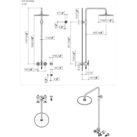 DORNBRACHT 26623892-42 Barre de douche sans pomme de douche TARA (1/2)