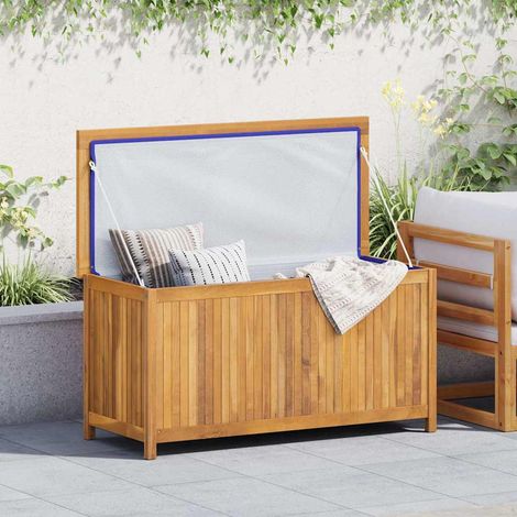 vidaXL Baúl de jardín madera maciza de teca 114x50x58 cm (1/5)