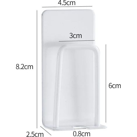 (Blanc - Lot de 4) Porte-brosse à dents mural en acier inoxydable avec gobelet et support de rangement, sans perçage, pour salle de bain. (1/5)