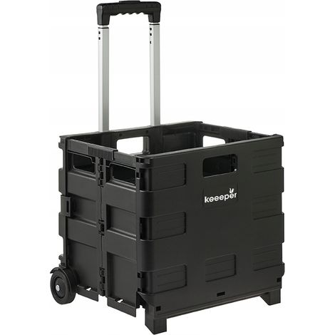 Panier de transport universel à roulettes, en plastique noir, 65 L (1/5)