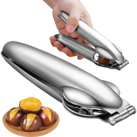 Pince a Chataigne Coupe-Châtaignes Multifonctionnel. Ouvre Chataigne en INOX. Pince Chataigne Clip pour Châtaignes (1/5)