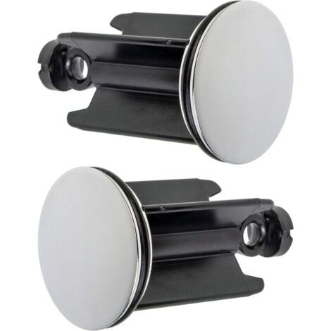 Tappi universali per lavello, diametro 40 mm, confezione da 2, tappi di scarico in ottone cromato con anello di tenuta in gomma, regolabili in altezza, tappi per vasca da bagno in acciaio inox. (1/5)