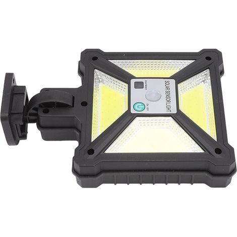 Lampadaire solaire sans fil avec détecteur de mouvement, 4 LED COB, étanche IP65 et 3 modes d'éclairage, idéal pour cour, jardin ou route. (1/5)