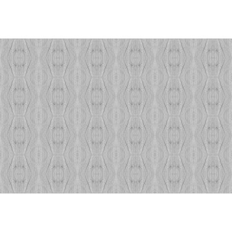 Papier peint panoramique moderne gris | Tapisserie panoramique design pour salon | Papier peint panoramique imitation bois - 267 x 400 cm (4 pièces) (1/2)