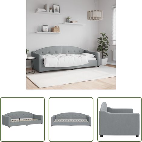 Sofa - Tagesbett Hellgrau 80x200 cm Stoff (1/5)