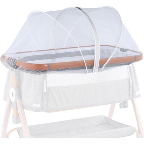 Moustiquaire intégrale sans installation pour lit bébé et enfant, protection anti-chute universelle, Composition : 55 × 100 cm, Couleur : blanc