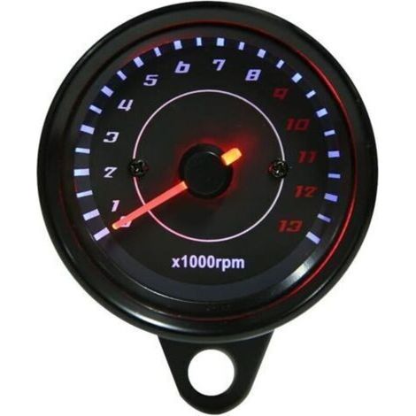 Tachymètre - Tachymètre Électronique Tachymètre - CC 12V Moto Universel Rétroéclairage LED Jauge