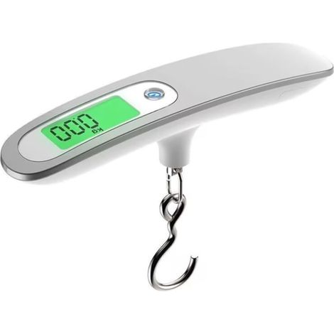 Bilancia da cucina e da viaggio, bilancia portatile da 50 kg con gancio, bilancia elettronica per bagagli, pesatura digitale (1/5)