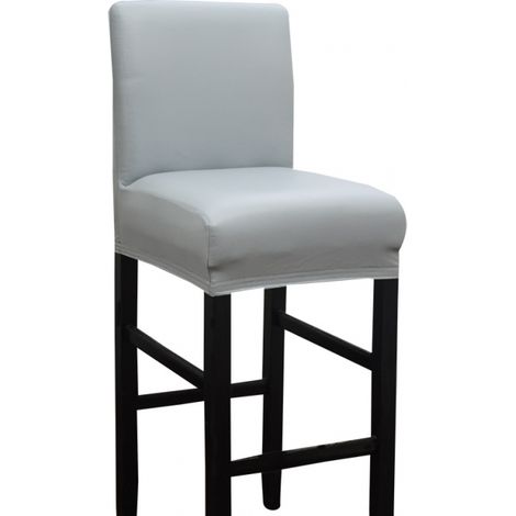 4 Stück Grau-35X38X42cm Barhocker-Stuhlbezug, abnehmbarer und dehnbarer Kneipenstuhlbezug (1/5)