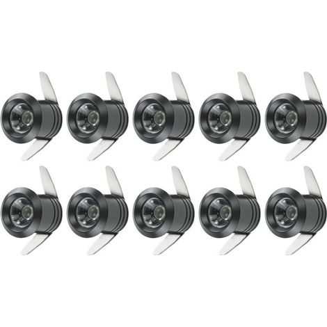 EASYCOMFORT 10 Spots LED Encastrables 1W Mini avec Transformateur Séparé 90-265V AC pour Vitrine Cuisine Escaliers Placard (1/5)