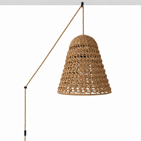 Lámpara Colgante En Seagrass Con Cable Y Enchufe "CAMPANULA" (1/5)