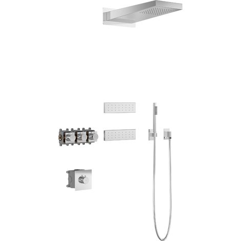 Mexen Fall conjunto de ducha empotrado, cromo - 7602-04-00 (1/2)