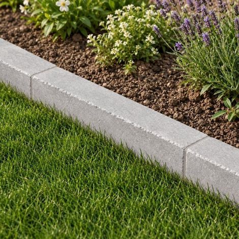 Bordure de jardin pierre naturelle Atlas Gris - 50x8x8 cm - À l'unité - Ti'ma Stone (1/4)