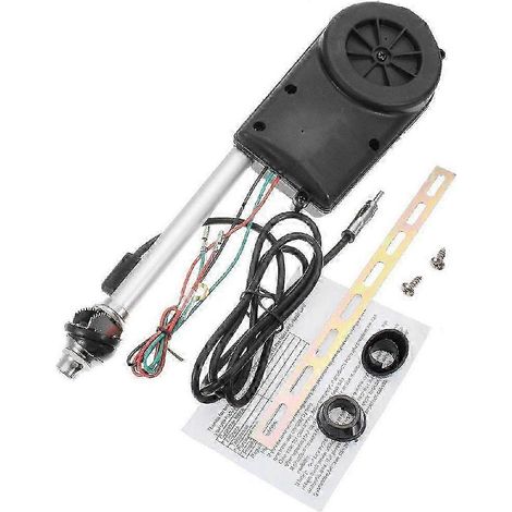 Antenne automatique noire 12 V pour autoradio AM/FM, mât motorisé (1/5)