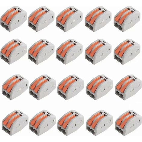 50 stuks elektrische connectoren, automatische aansluitklemmen, snelle kabelconnectoren, compacte kabelconnectoren, PCT-212 (2 poorten) (1/4)