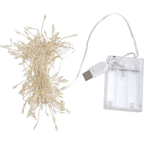 Lichterkette aus Kupfer mit 200 LEDs, multifunktional und wasserdicht, ideal für Partys, Schlafzimmer und Geburtstage. Betrieb über USB oder Batterien (nicht im Lieferumfang enthalten). 200 warmweiße (1/5)