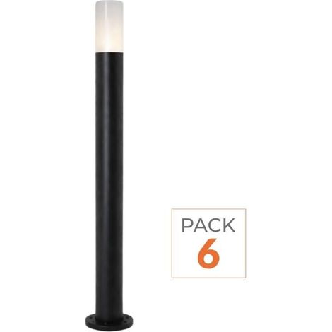 Silamp – Borne d'extérieur LED 1m IP65 220V pour ampoule E27 – Pack de 6 – Étanchéité IP65 pour usage extérieur – Éclairage homogène et économique (1/2)