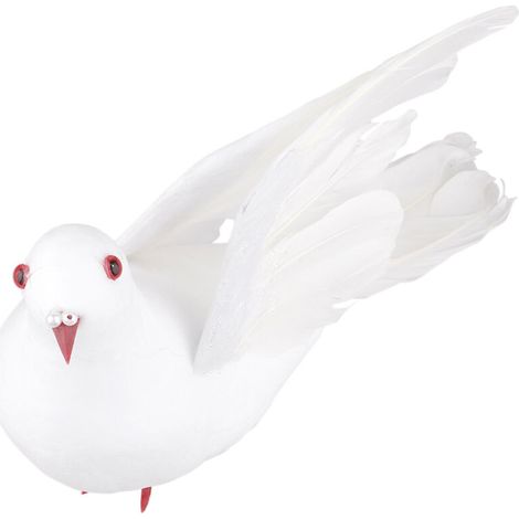 Fausse colombe blanche artificielle décoration de maison fournitures de noël décorations de fête (1/5)