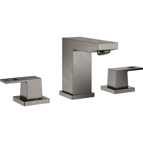 Grohe Eurocube - Mitigeur de lavabo avec vidage, installation à 3 trous,Hard Graphite brossé 20351AL0 (1/5)