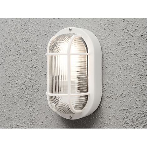 Kellerleuchte ELMAS für Wand-& Deckenmontage Weiß, Höhe 20cm (1/4)