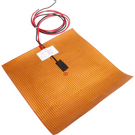 Film Chauffant Adhésif Puissant pour Imprimante 3D 300x300mm 12V 400W, Tapis Chauffant à Fixation Rapide et Efficace (1/5)