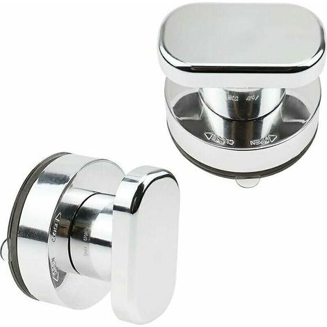 Poignée de meuble Poignée d'aspiration pour Porte en Verre Douche Forte Ventouse Tiroir Verre Miroir mur Carreaux Poignées - 2pcs (argent) (1/4)