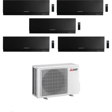 Climatiseur Mitsubishi Penta Split Kirigamine Zen MSZ-EF Noir 9+9+9+9+18 avec MXZ-5F102VF Inverter R32 WiFi Classe A++