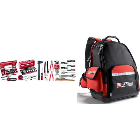 Facom – Mallette à outils 74 pièces – Sac de rangement – Outils techniques pour professionnels – Matériaux adaptés pour espaces confinés (1/3)