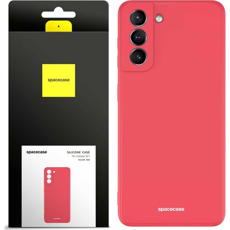 Étui en silicone Spacecase pour Galaxy S21 rouge (1/5)