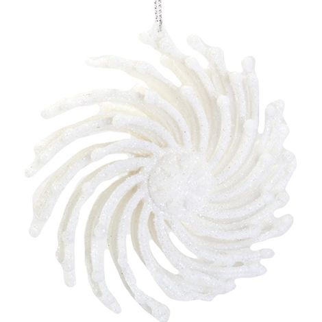 Set di 3 ornamenti a forma di fiocco di neve glitterati, 8,5 cm (1/2)