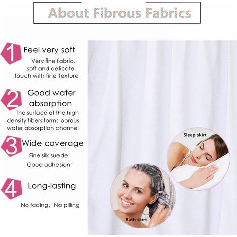 Ensemble de bain spa doux pour femme, peignoir et serviette avec bonnet de séchage rapide, blanc. (1/5)