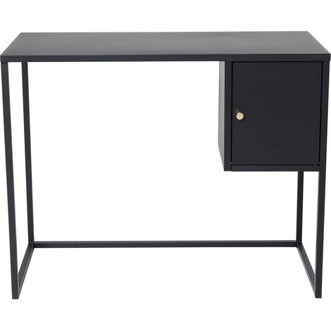 Bureau 1 porte en métal L95cm - Noir - Bakal (1/5)