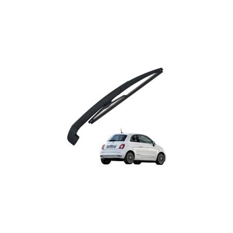Brazo y escobilla del limpiaparabrisas trasero, kit de repuesto de goma natural para todo tipo de clima para FIAT 500 2007-2011