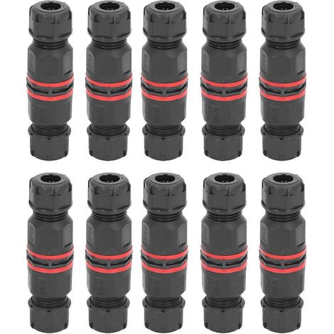 10 Stück Luftfahrtsteckverbinder, 2-adrig, IP68 wasserdicht, Schraubverriegelung, elektrisch, AC 250 V
