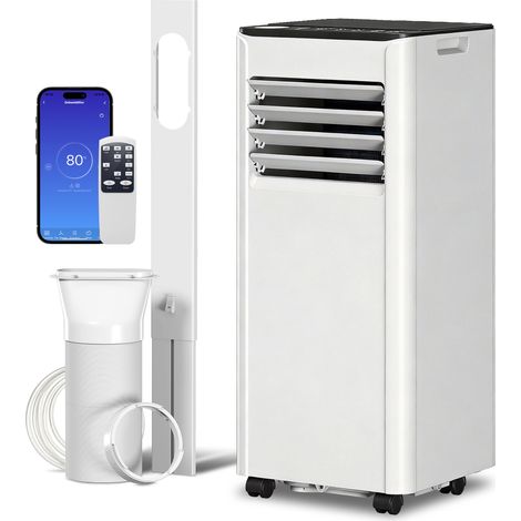 Climatiseur portable 9000 BTU Rafraîchissement Déshumidificateur Ventilateur Mode Nuit