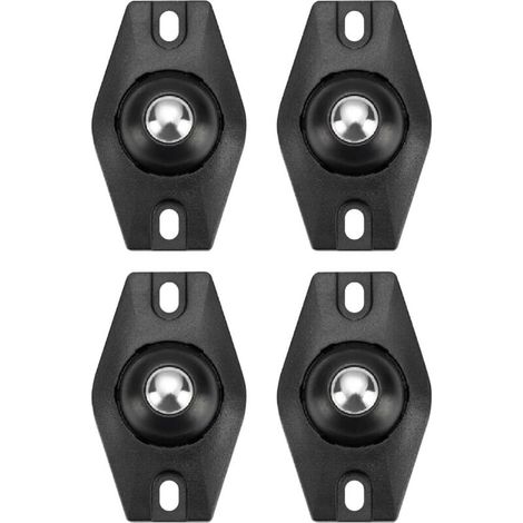 4er-Set kleine Rollen, Mini-Möbelrollen, Lenkrollen, 360°-Lenkrollen mit Selbstklebefunktion, universelle Mini-Kleberollen für Mülleimer, Kisten und Möbel (1/4)