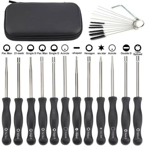 royaluxe-Carburateur--Set de 12 Outils de Réglage de Carburateur/Tournevis de Réglage pour Moteur à 2 Temps Embout Splined/Pac Man/D/Double D pour Débroussailleuse Tronçonneuse Poulan usqvarna (1/5)