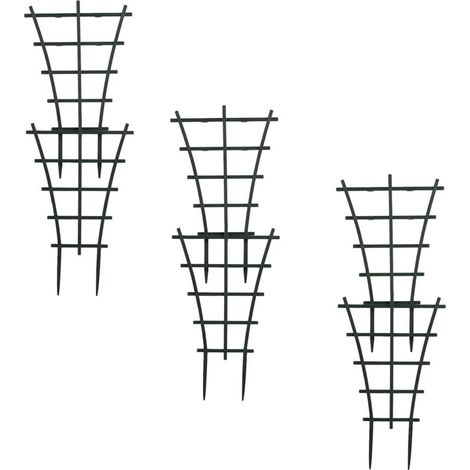 6 treillis d'escalade en pot en plastique robuste superposé pour jardin, terrasse, fleurs, légumes-Ensoleillé (1/3)